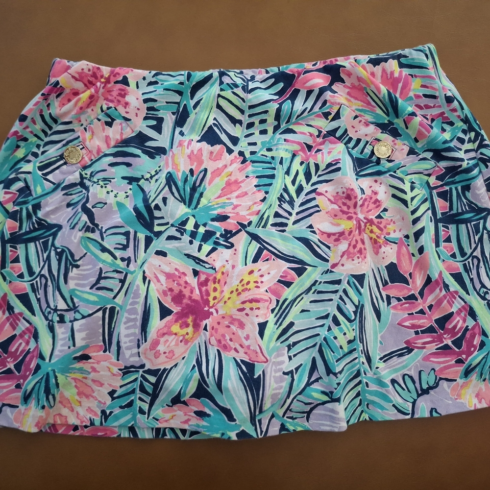 Lilly Pulitzer NWOT Floral Tropical Print Skort
